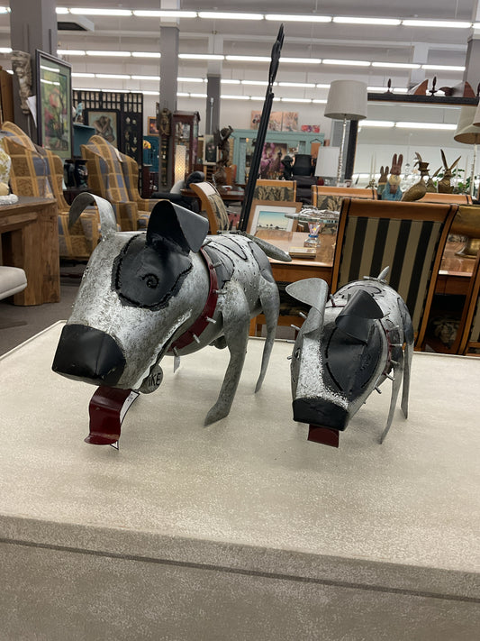 Metal Dogs Candleholders Spike & Spike Jr