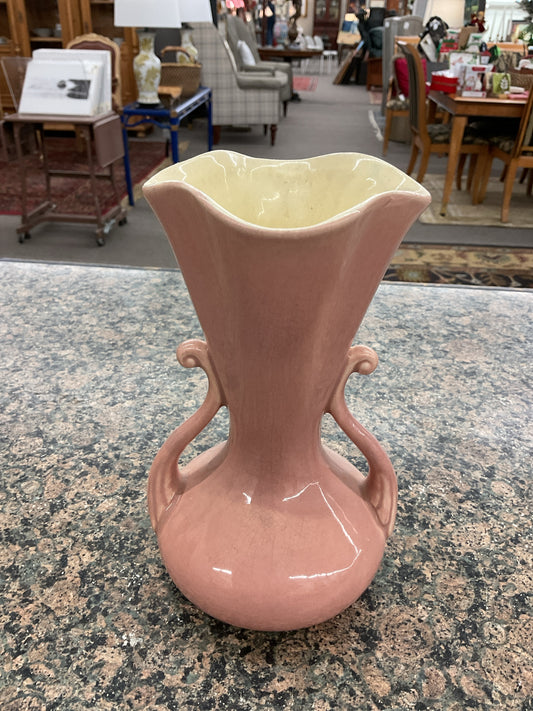 RED WING POTTERY GREEN 2 HANDLE VASE # 505