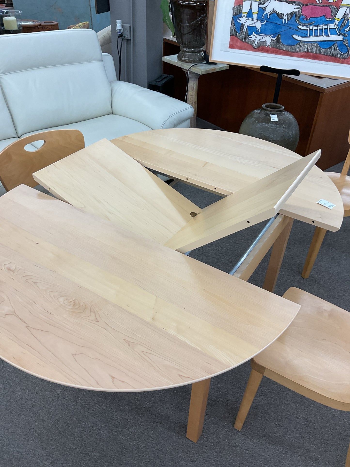 Crate & Barrel Danish-made "Butterfly" Dining Table & Chairs (4)