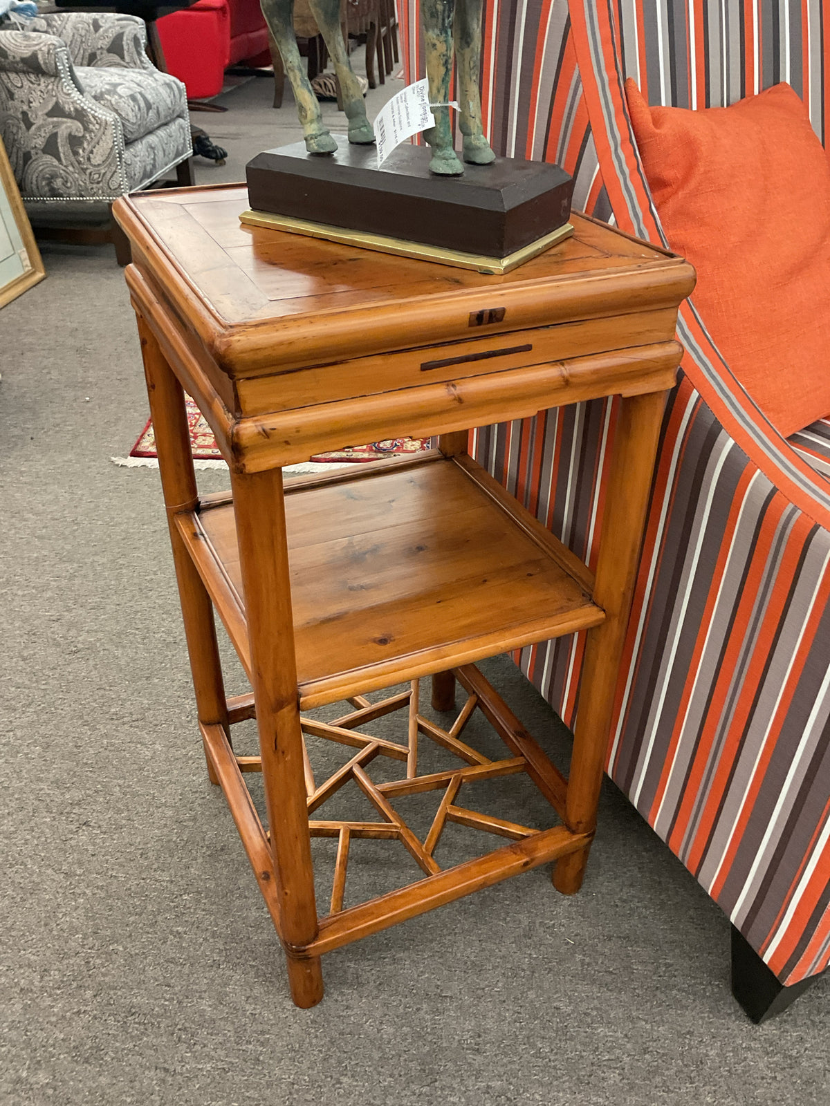 Asian Hand-Crafted Elm Plant STand
