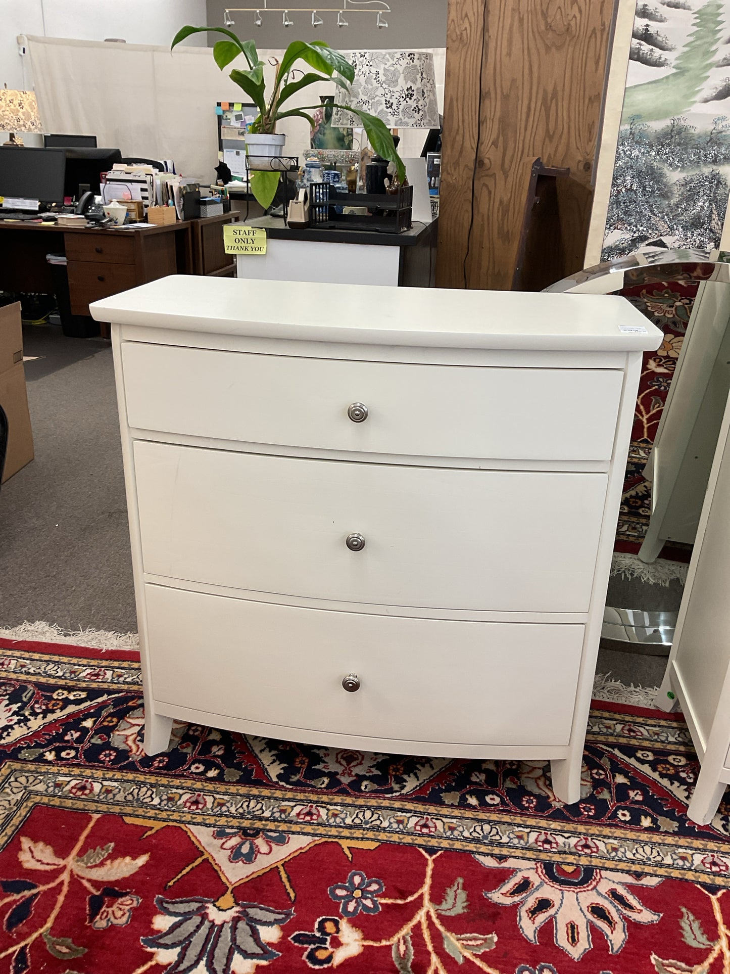 Dresser, Cream Colored w/3 Drawers 36x18x36"