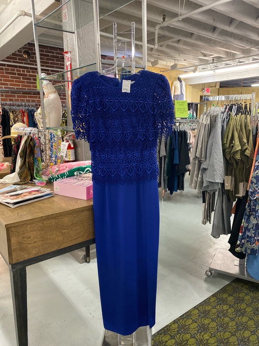 Vintage Cattiva New York Royal Blue Evening Gown Size 10