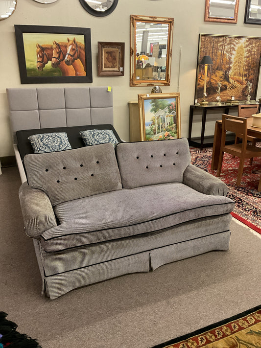 Ullusion-Oatterned upholstered Loveseat Black & White Color 67"L,34"D,31"H
