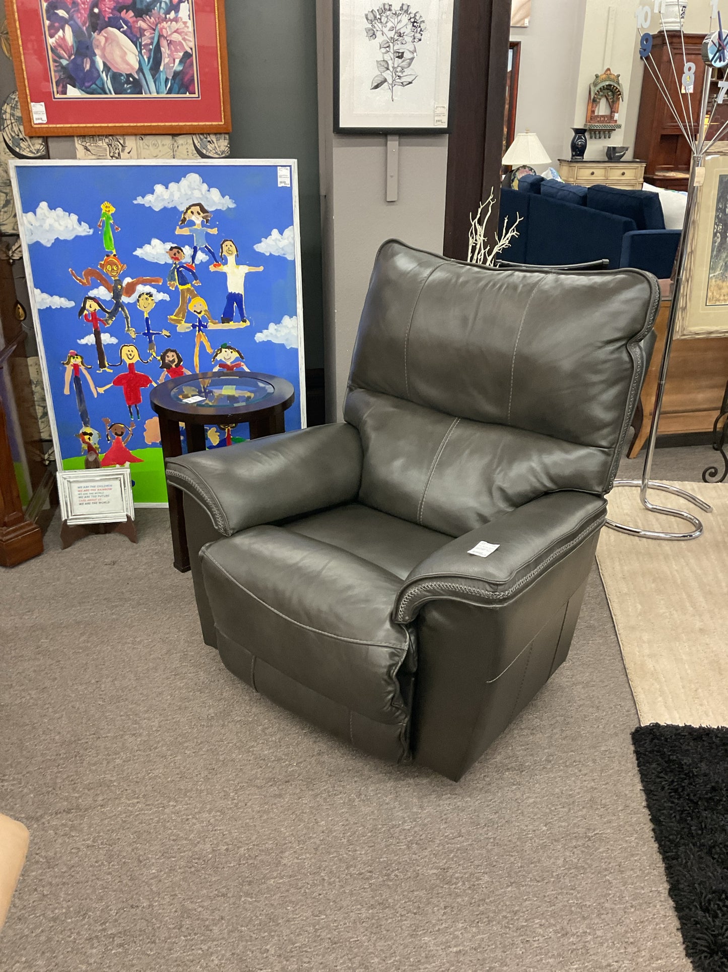 La-Z-Boy Motorized Grey Leather Recliner