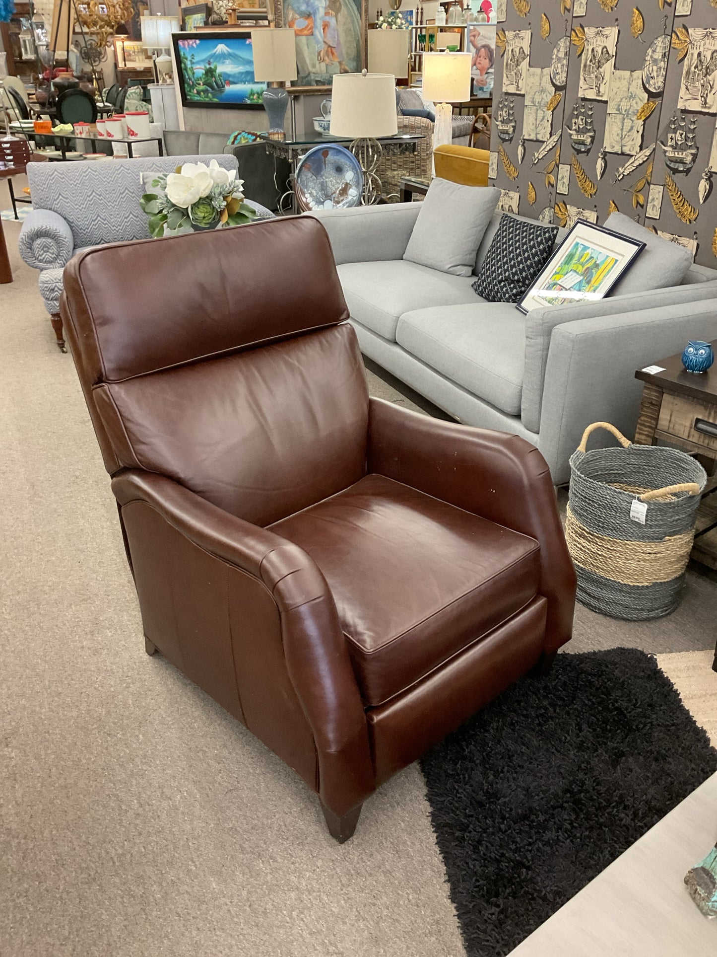 LazyBoy Brown Leather Recliner