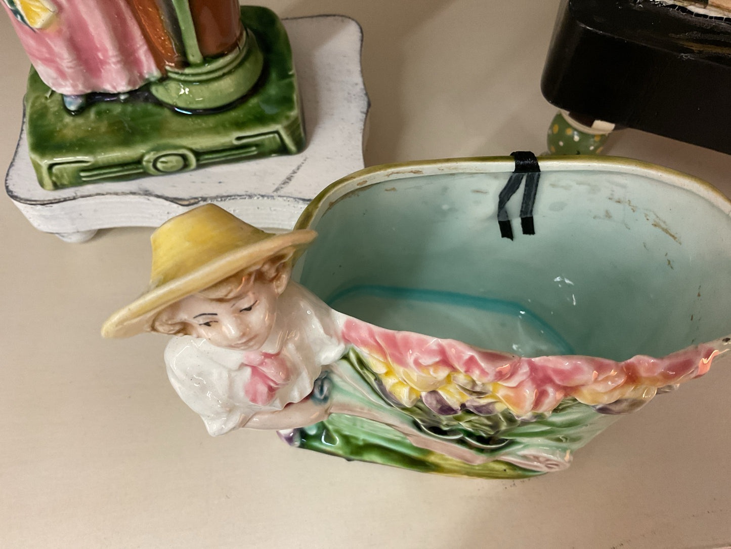 Cheery Vintage Boy Flower Vase