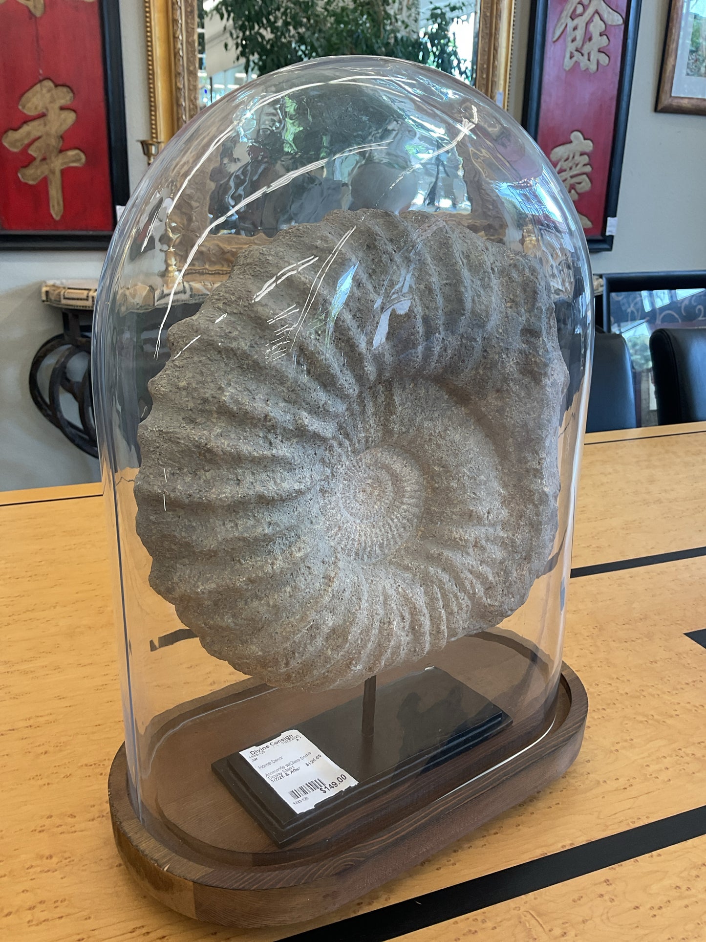 Oval Glass Cloche Dome (as found)