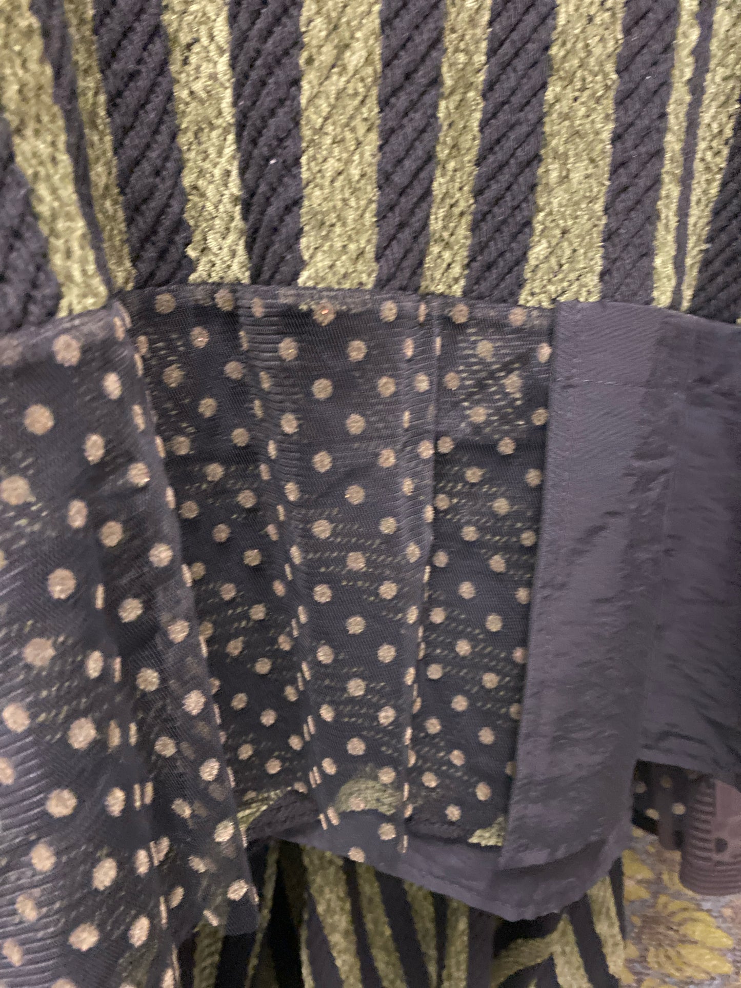 Luukaa Green and Black Striped Sweater Size 8