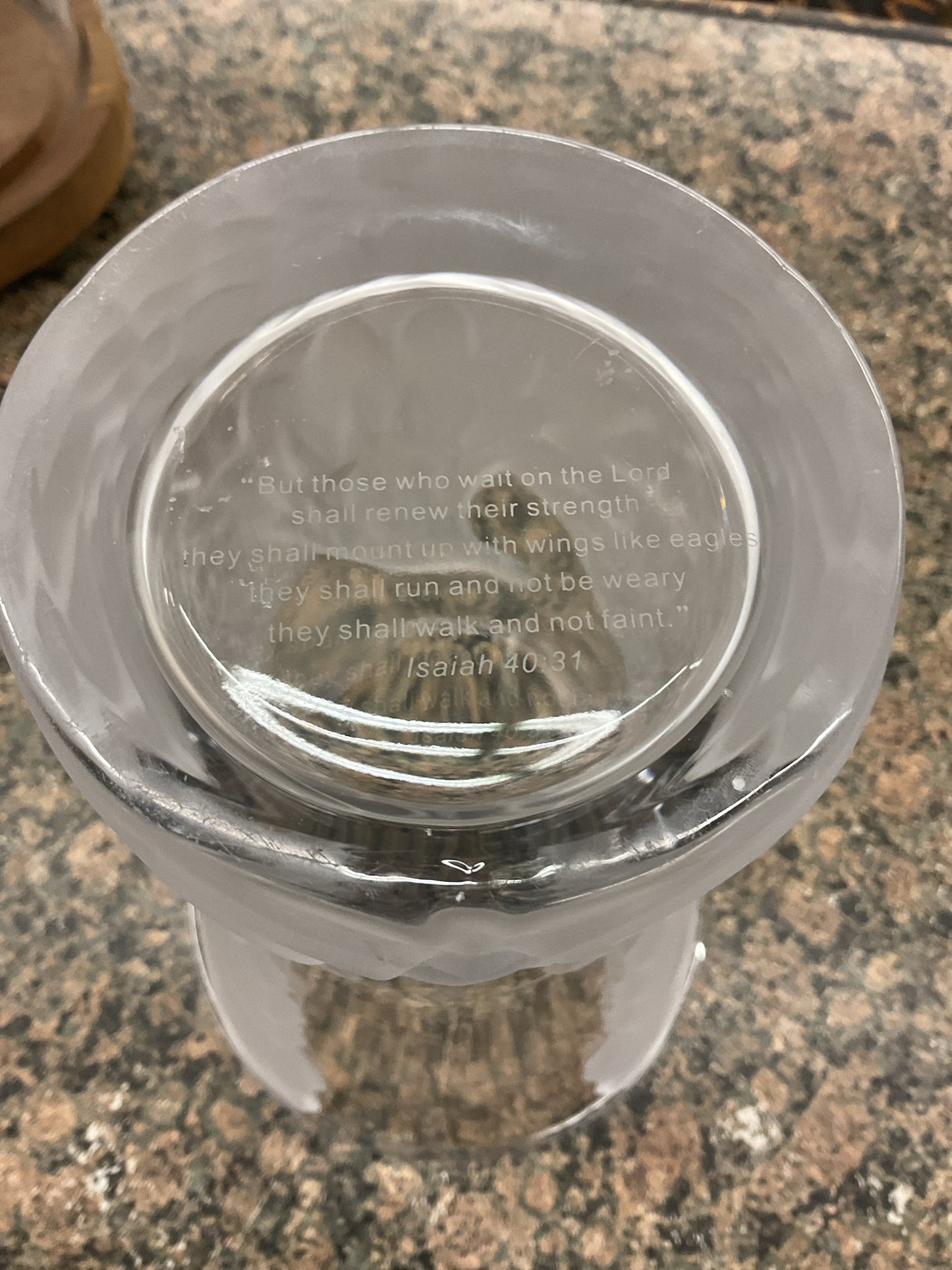 Crystal Vase Flying Vase Bible Inscription