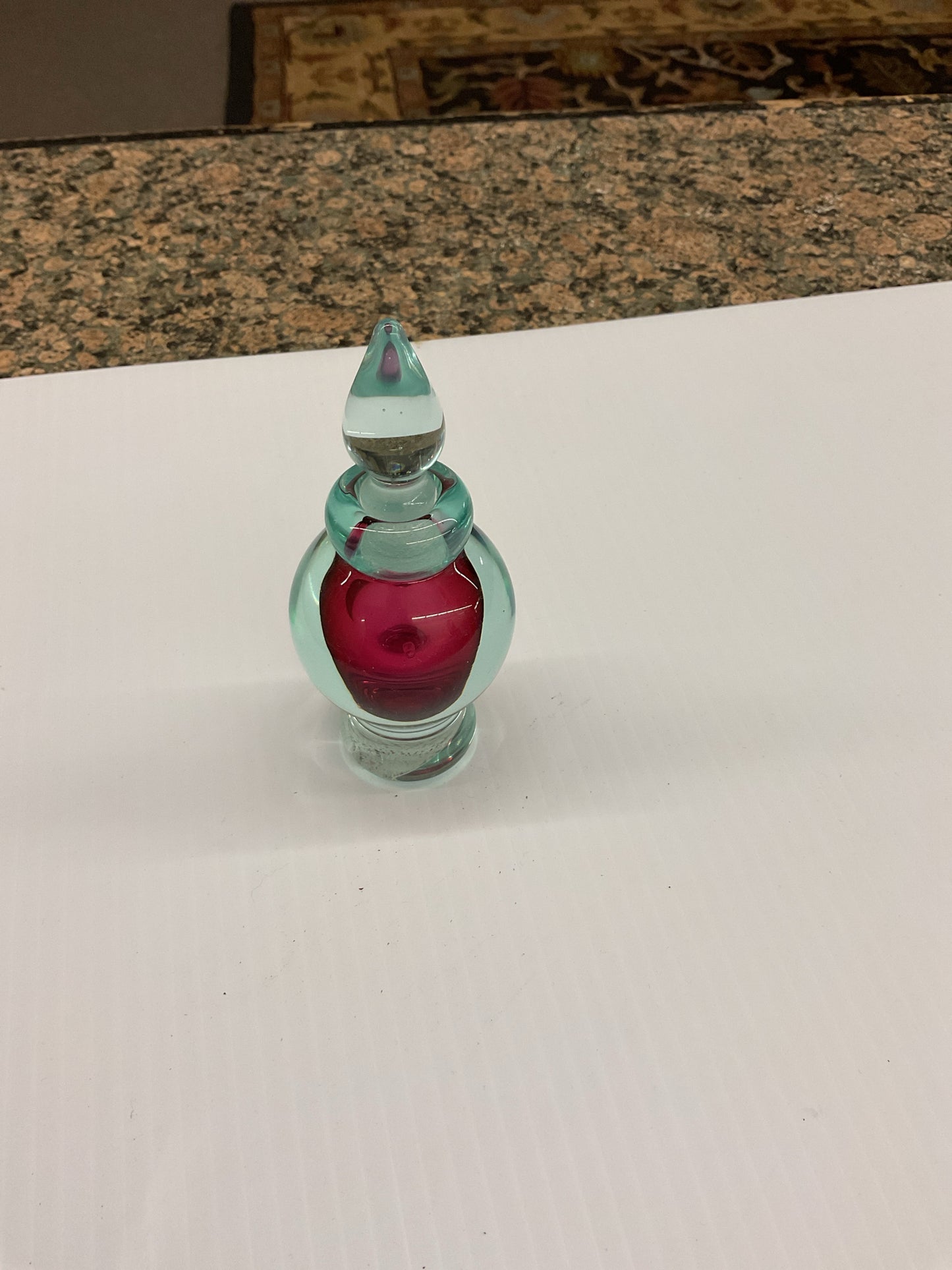 Marroon & Red Glass Perfum Bottle