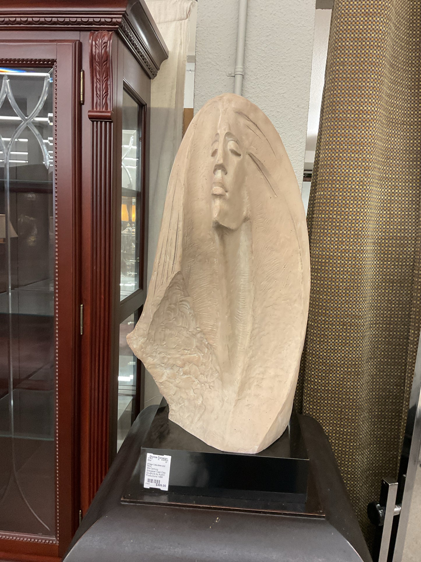 Mid Century Stargazer Cast Clay Sculpture by Austin Productions 1986