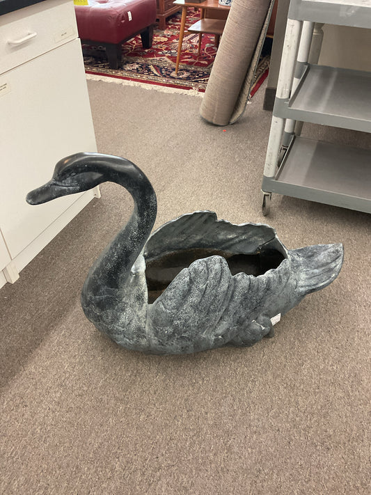 Black Swan Metal Planter