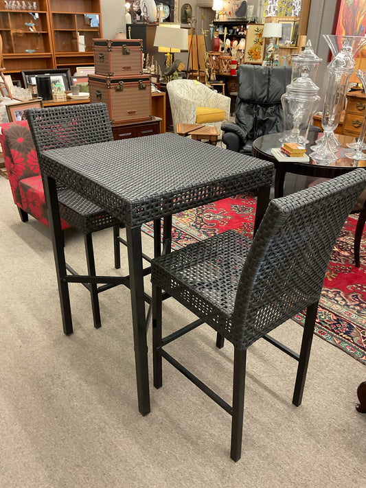 Hampton 3-pc Outdoor/Indoor Brown Bistro Set (2)Stools