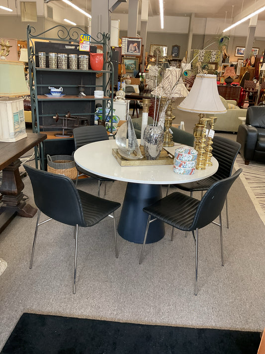 Room & Board Cato Synthetic Leather Dining Chairs Set (4)