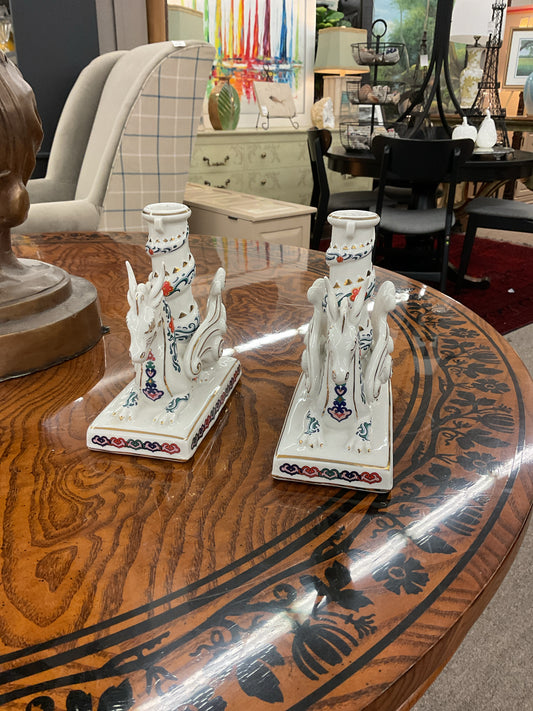 The Imperial Dragons Candleholders Frankling Mint Co