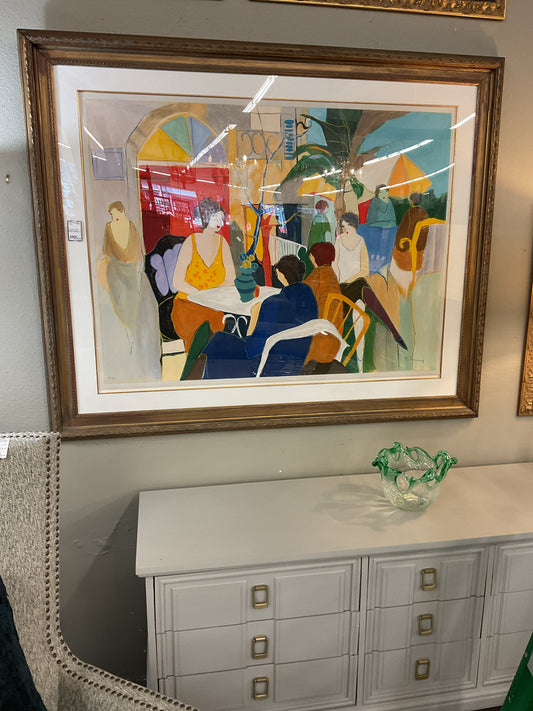 Itzchak Tarkay Serigraph "Garden Cafe" 60x49 241/350