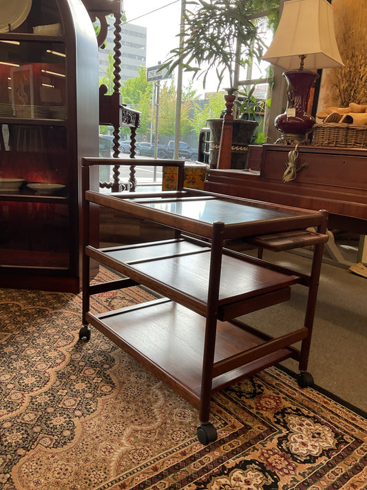 Scandinavian Rosewood  Serving Cart from Dyrlund, 1970s