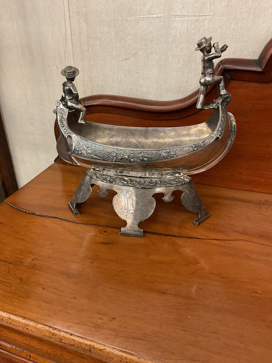Silver-Plated Gondola Fruit Bowl