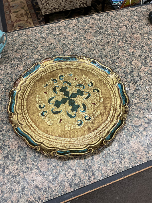 Italian Gold & Blue Tray