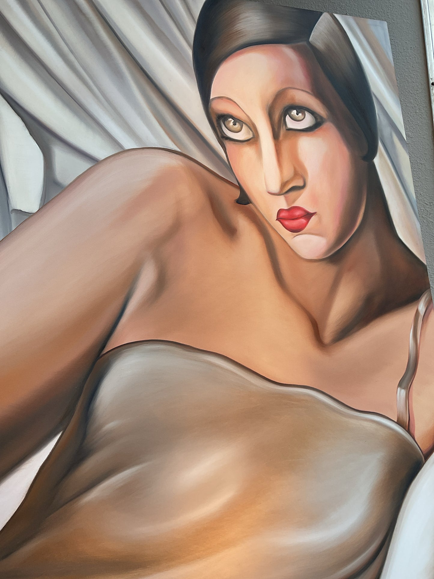 Large Canvass Oil Painting 5x4 Unsigned