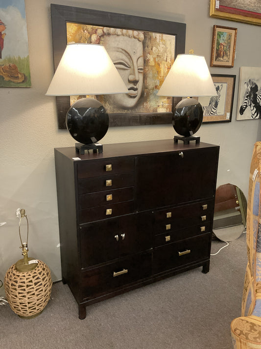 Black Dresser w/Dropdown 46"W,44"H,18"D