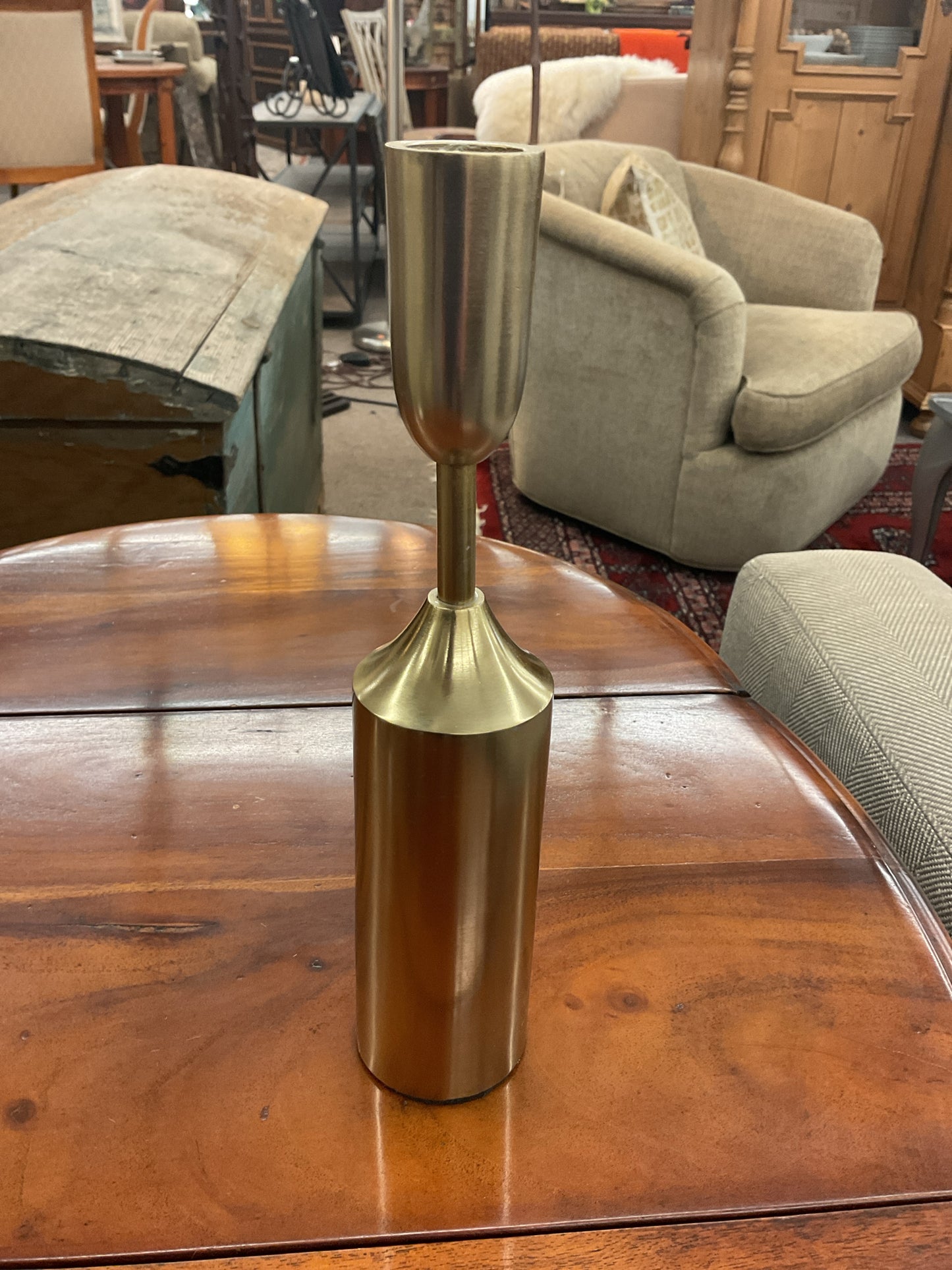 Gold Modern Candleholder 10"