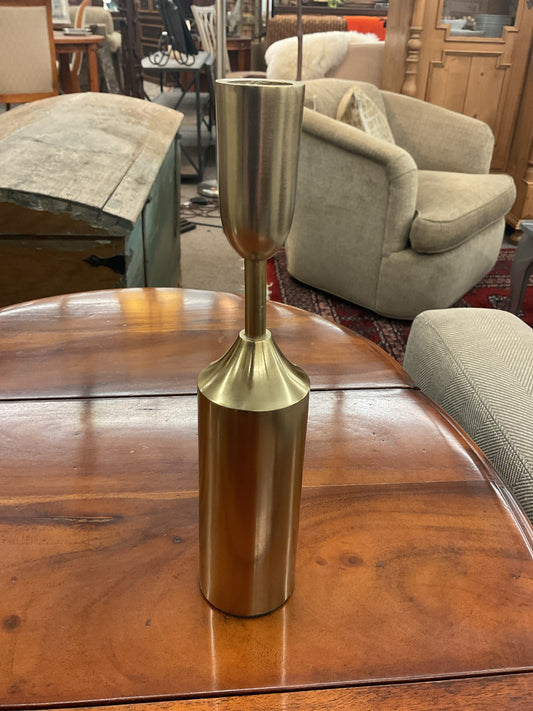 Gold Modern Candleholder 10"