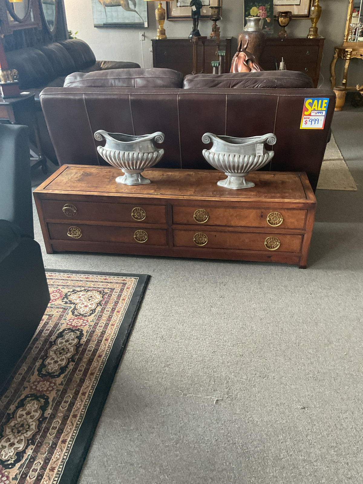 Antique Rosewood Kang Cabinet 60"L,18"D,16"H