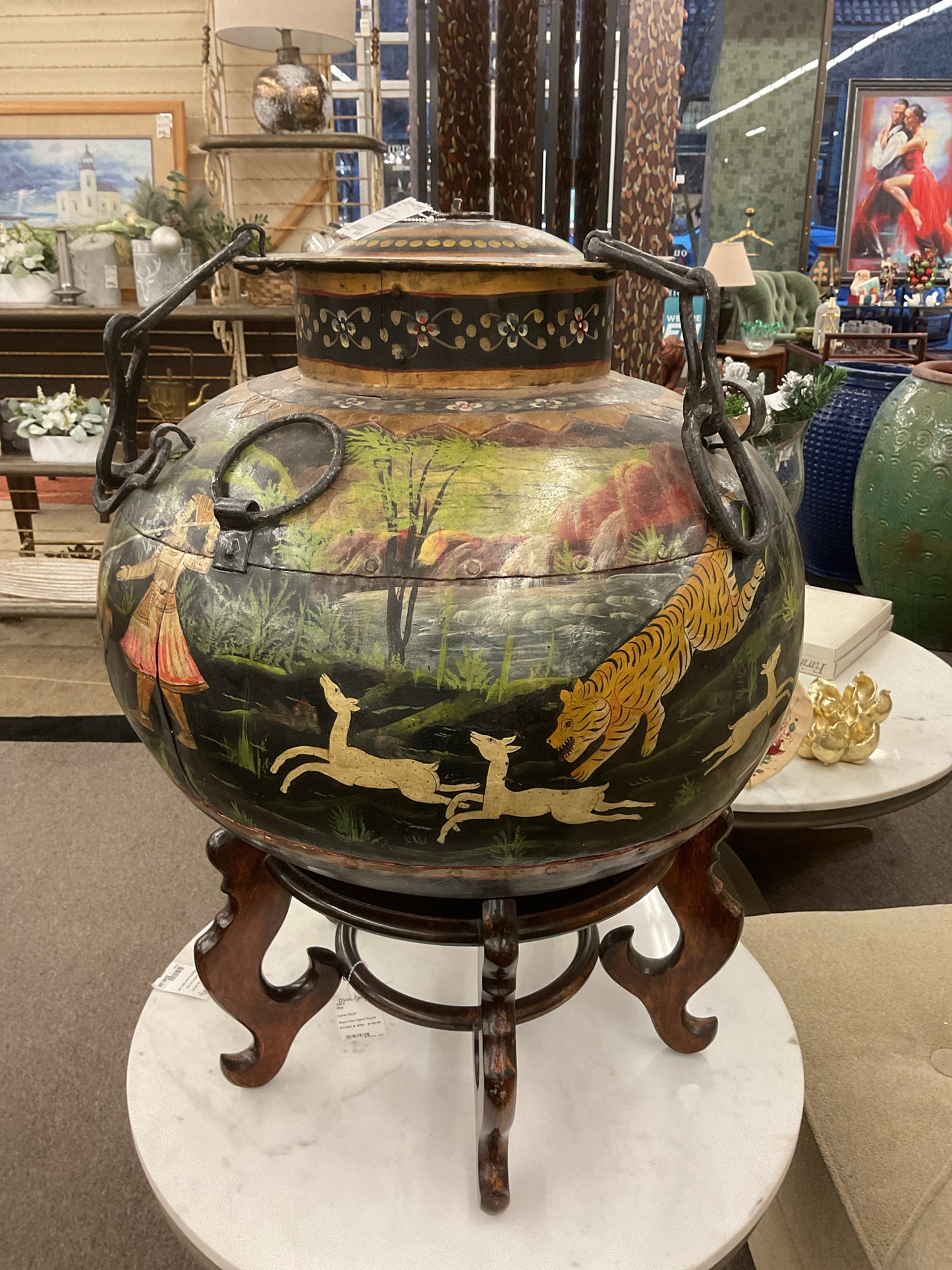 vintage Iron Asian Pot