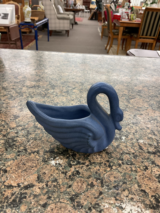 Niloak Pottery Swan Matte Blue