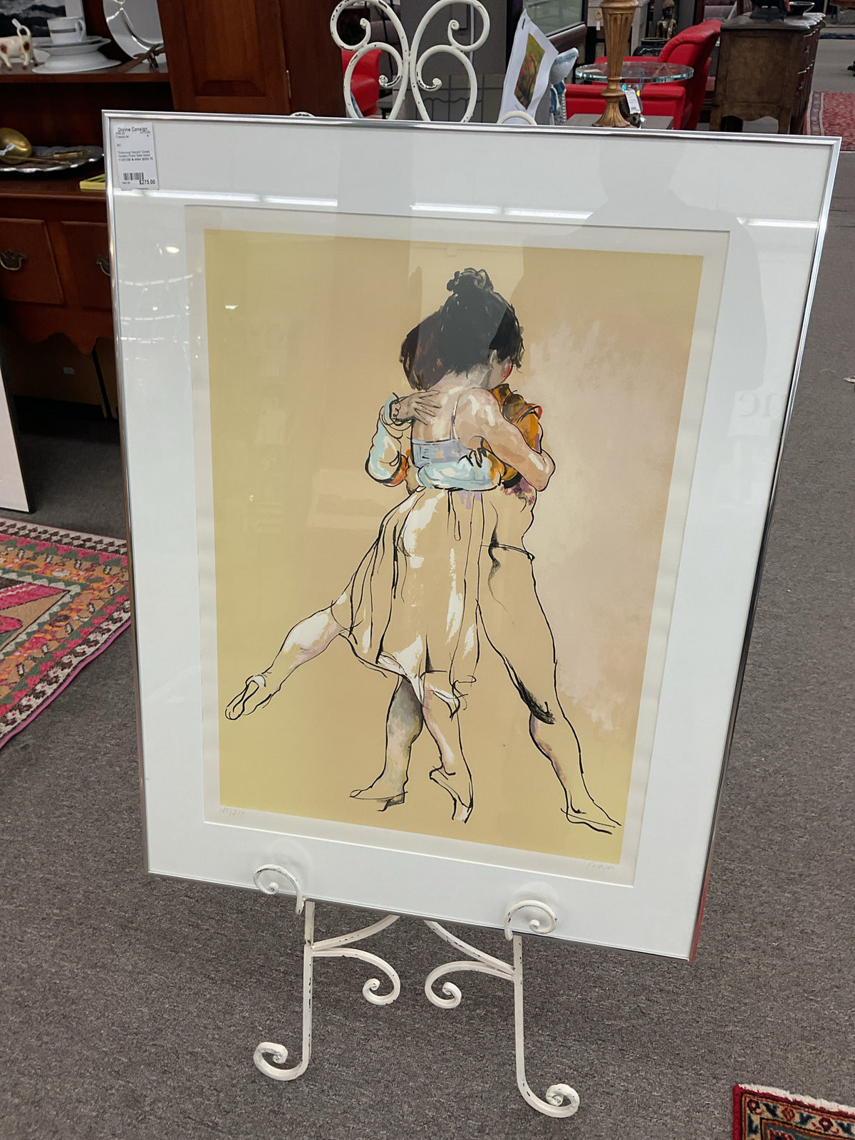 "Embracing Dancers" Donald Hamilton Fraser Ballet limited edition screen print 2