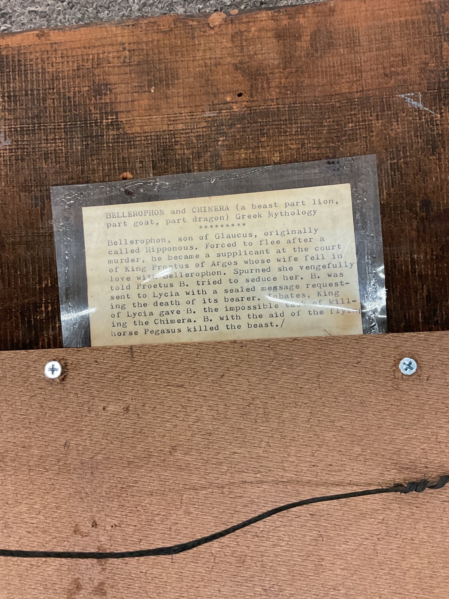 Pair of Wood Carving Depicting Greek mythology 21x24