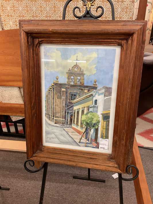 Watercolor Painting San Felipe de Alcala 1995, Signed Veronia Guzman