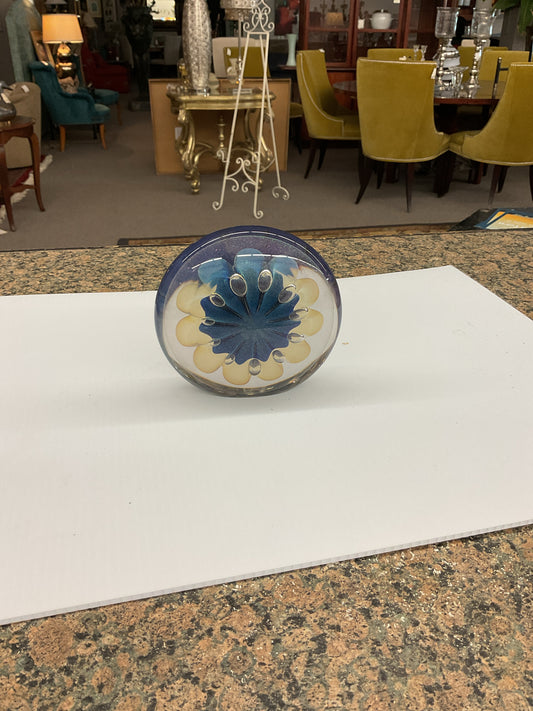 Glass Paper Weight Signed Eichiolt '89