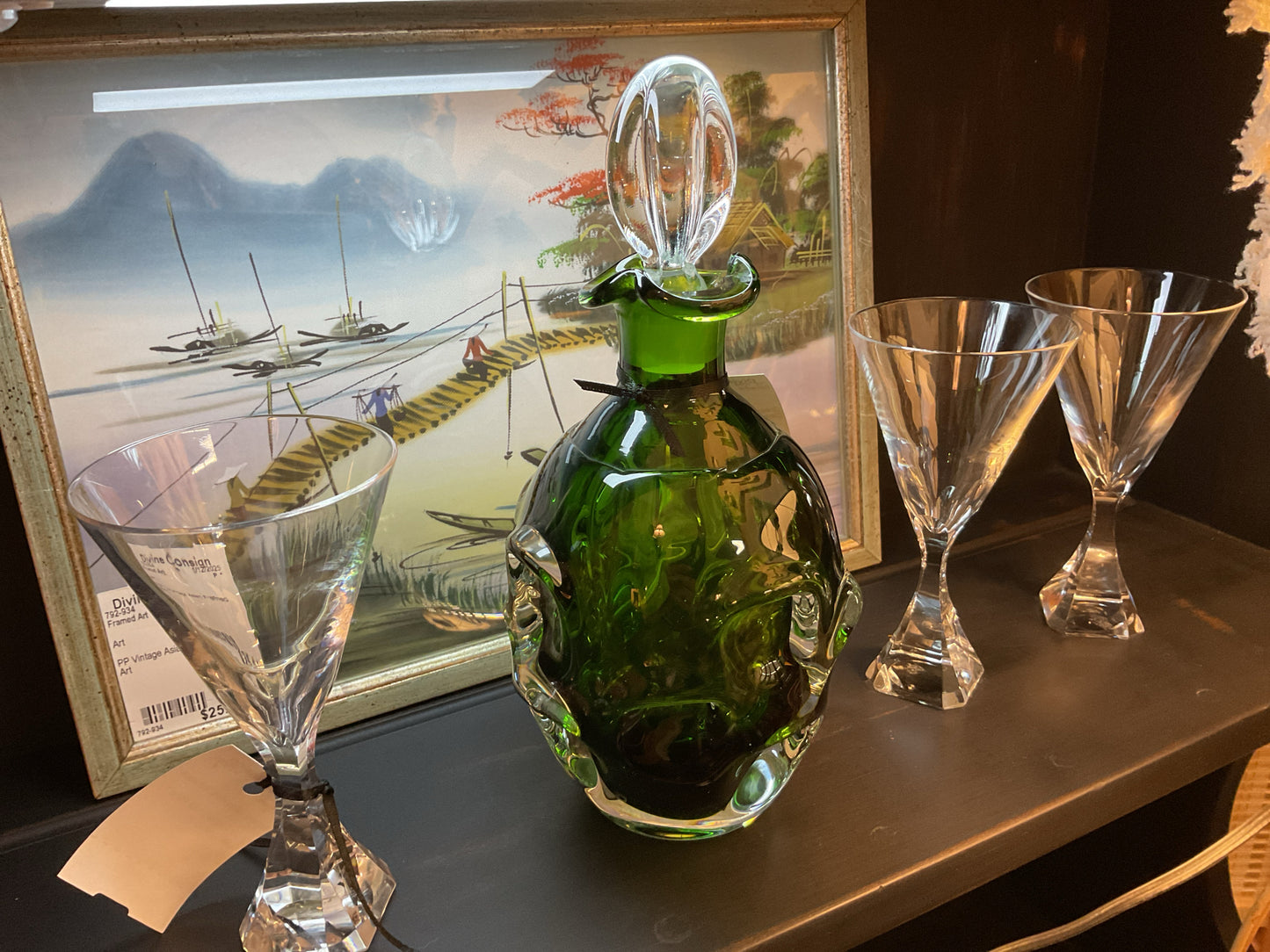 Unique Green Decanter