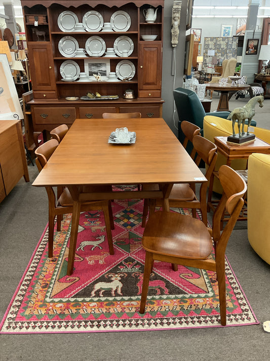West Elm Dining Set, Table 72x38" Leaf 20"D