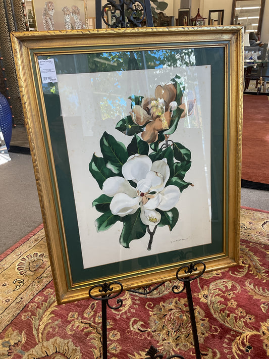 Jean Rathborne Watercolor Painting of Magnolias