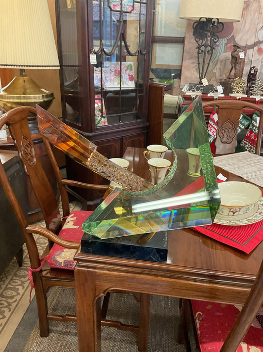 Glass Sculpture "Intersection" Michael George Original