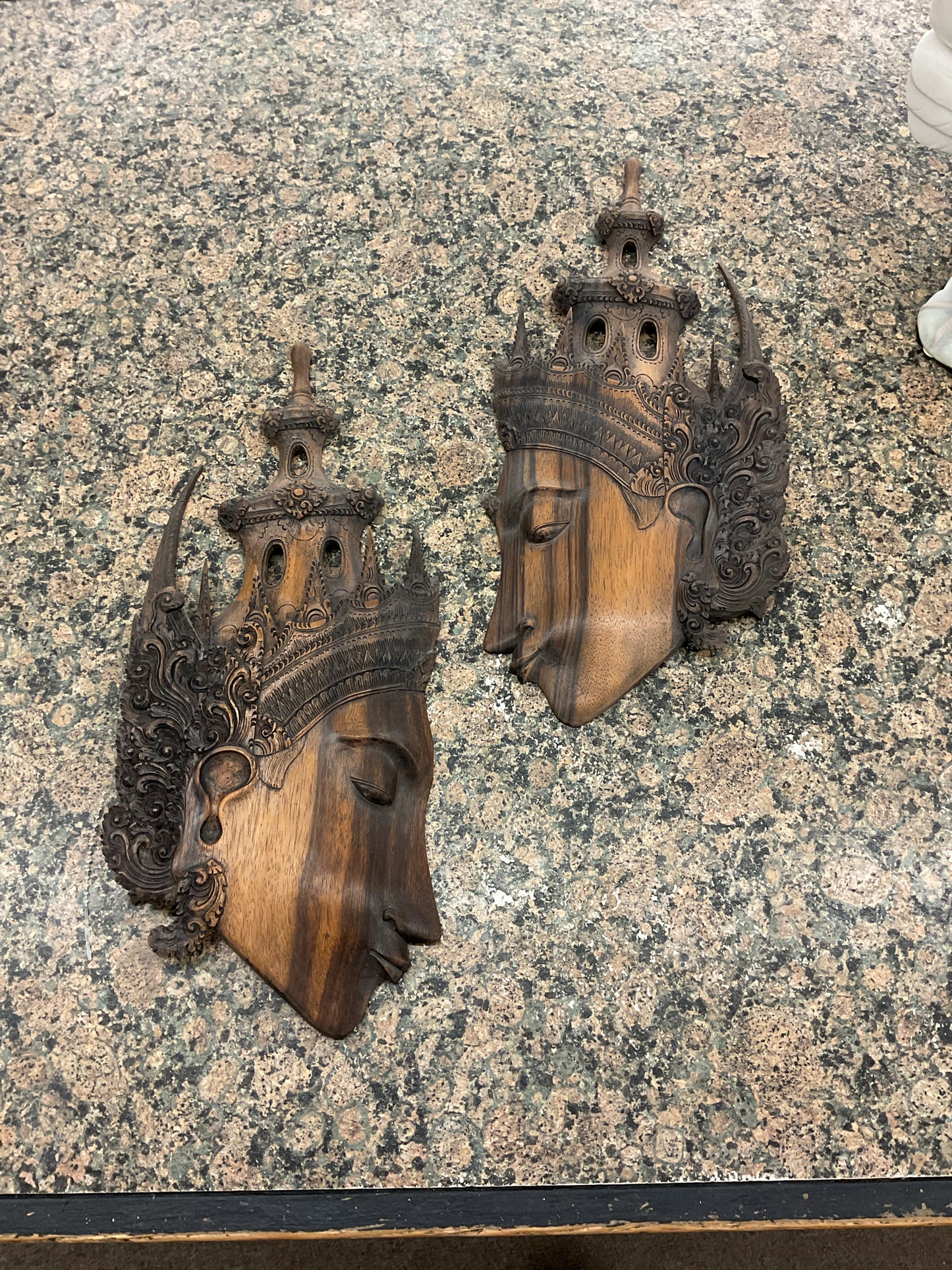 Vintage Hand-Carved Indonesian Wall Art