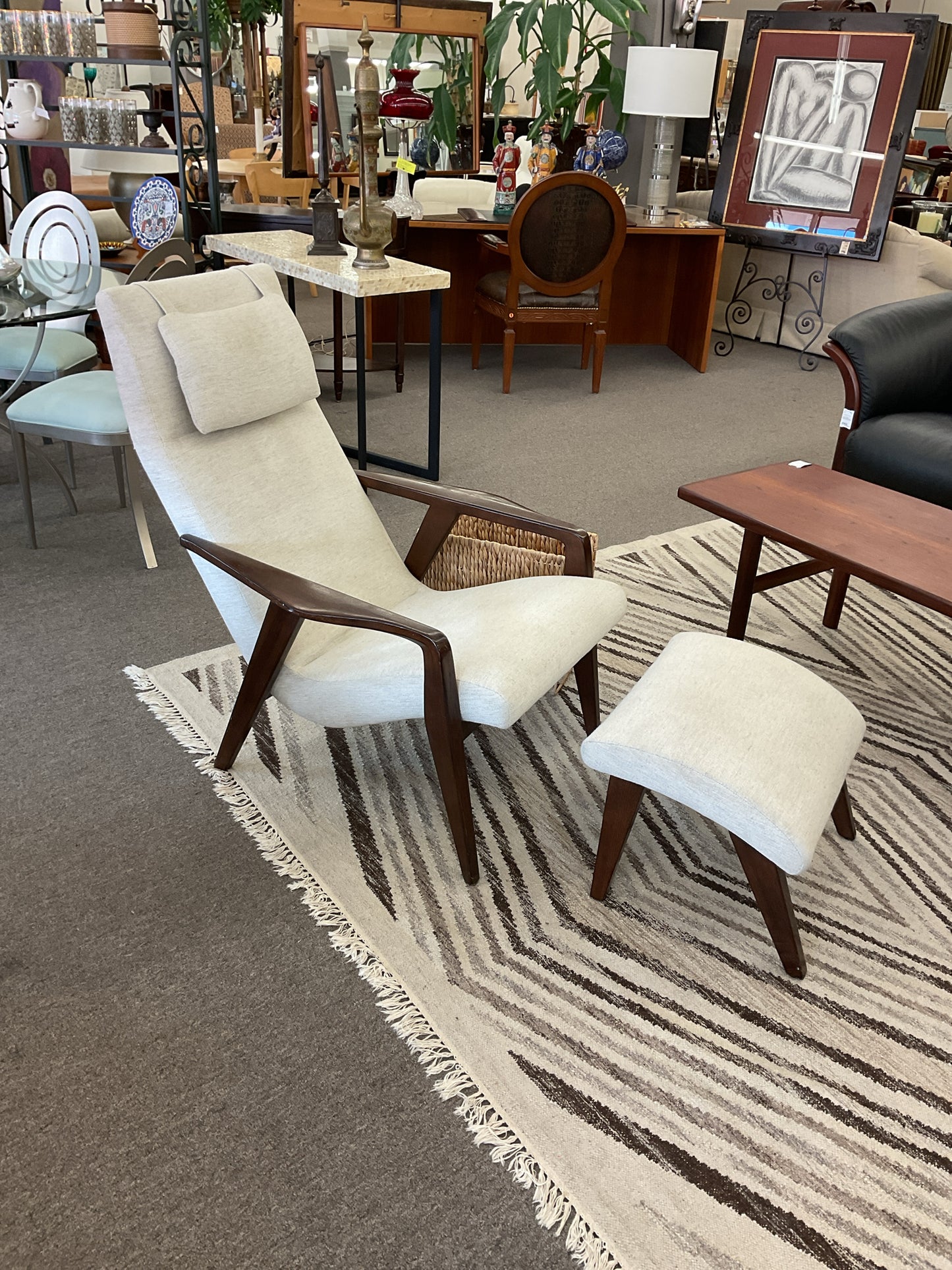 West Elm Lounging Chair w/Ottoman