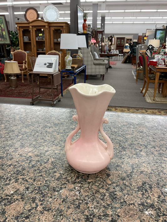 RED WING POTTERY GREEN 2 HANDLE VASE # 505