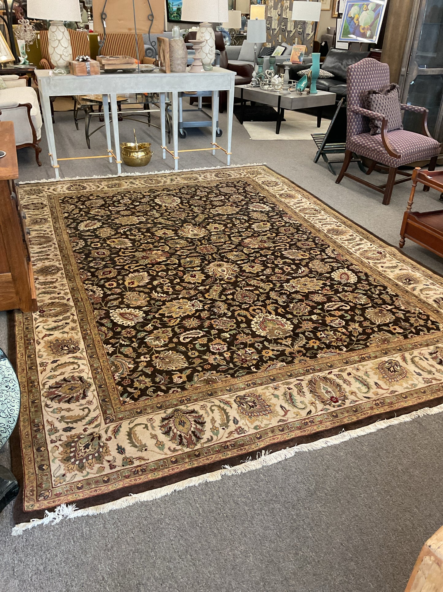 Hand-Knotted Persian Rug 135x99"
