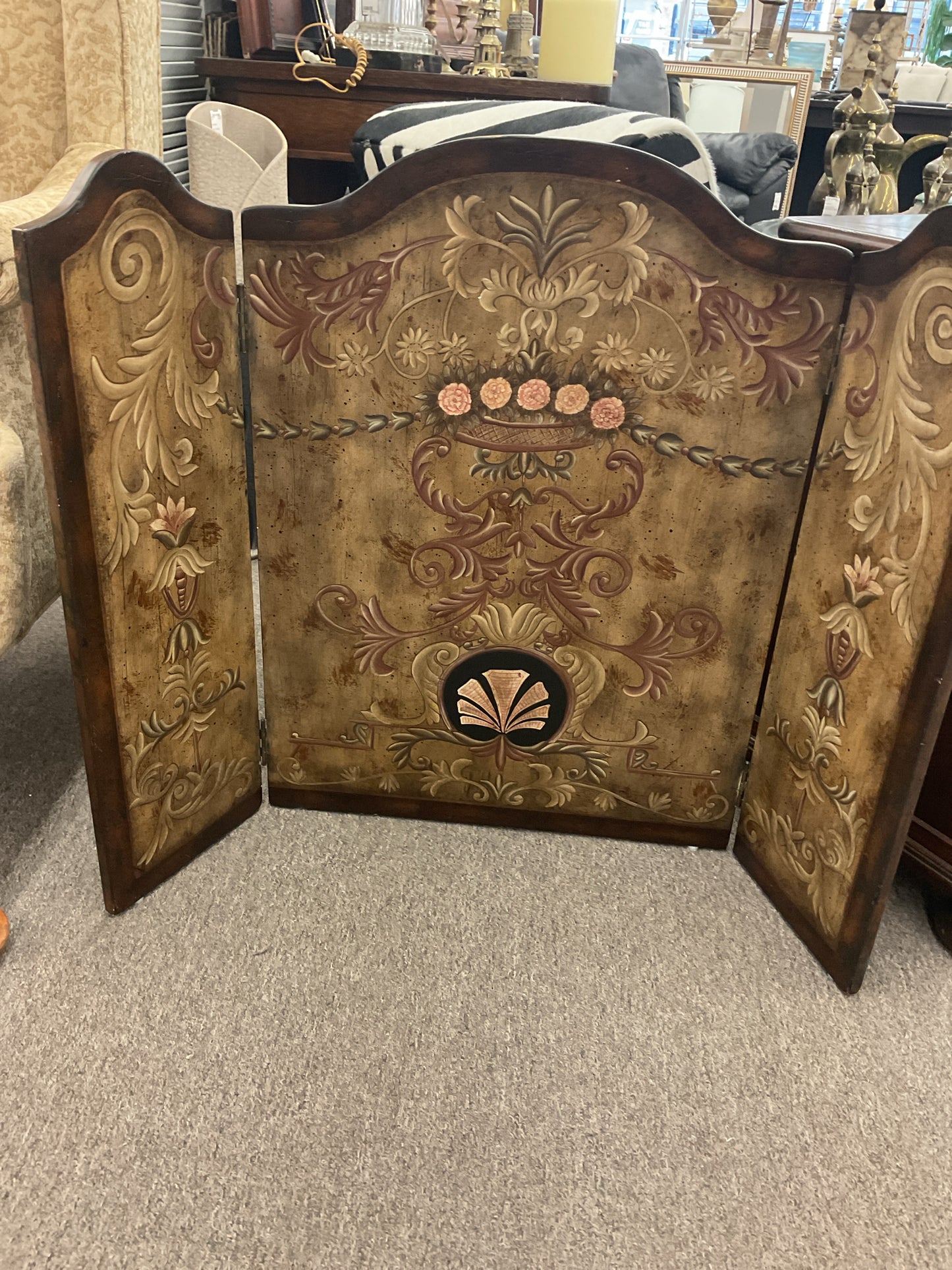 3-Panel Folding Wood Screen 40x30"