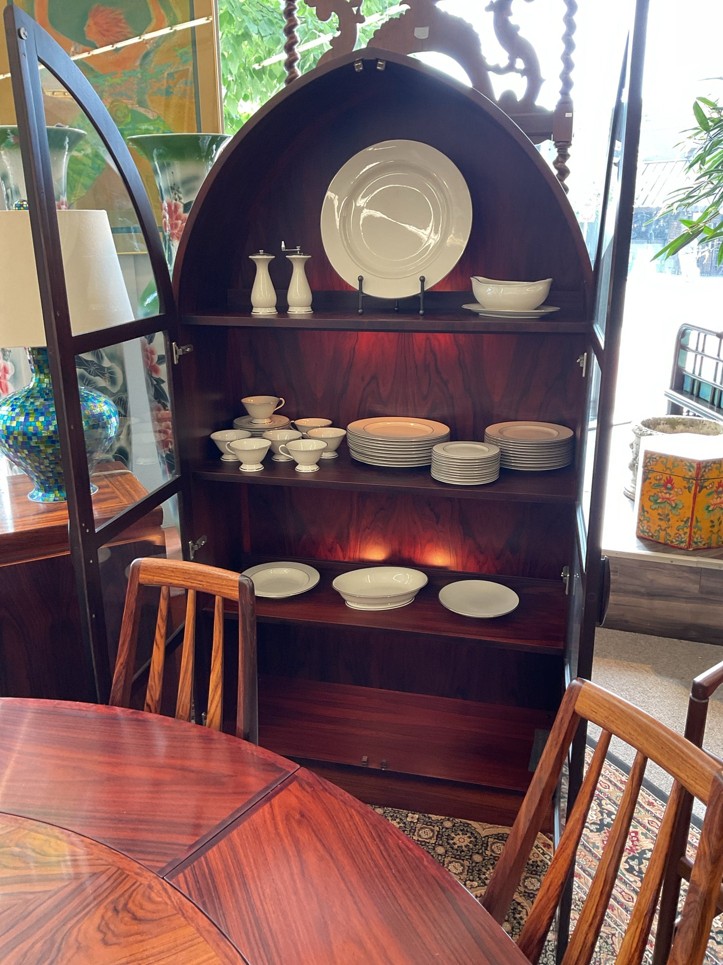 Dyrlund Danish Teak Cabinet w/Arch Top