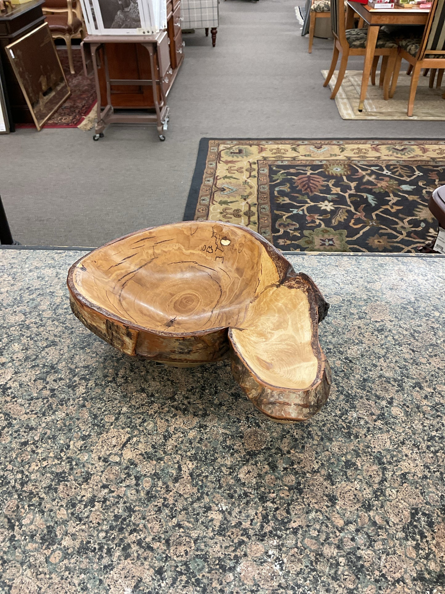 Hand-carved Spalted Birch Bowl