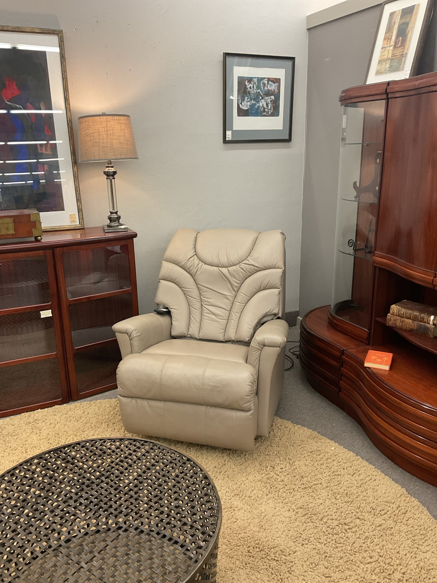 Lane Leather Massage/Recliner Powered Chair