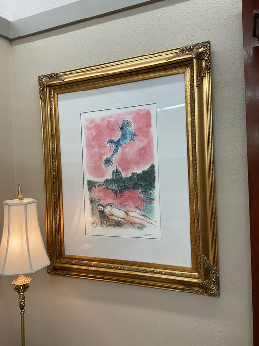 Marc Chagall Lithograph on Paper 145/375 Derriere Le Miroir
