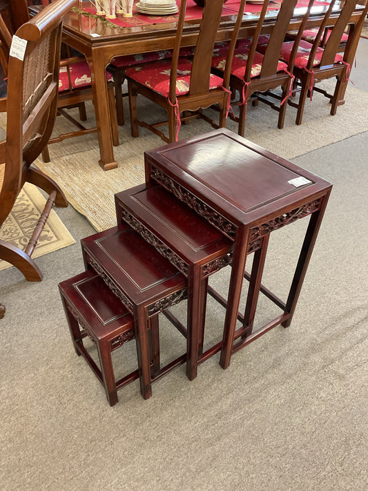 Set of Carved Nesting Tables