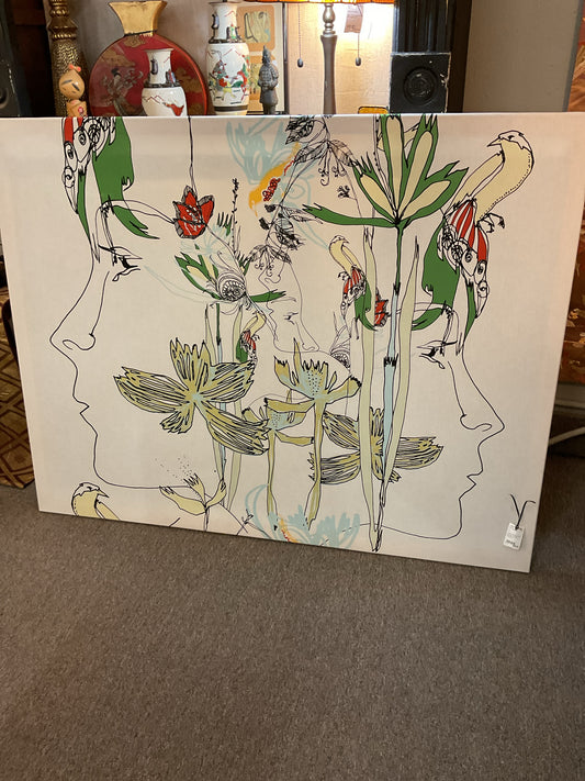 Fabric Wrapped Women Flowers
