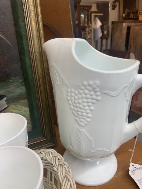 Milk Glass Beverage Set - Divine Consign Furniture